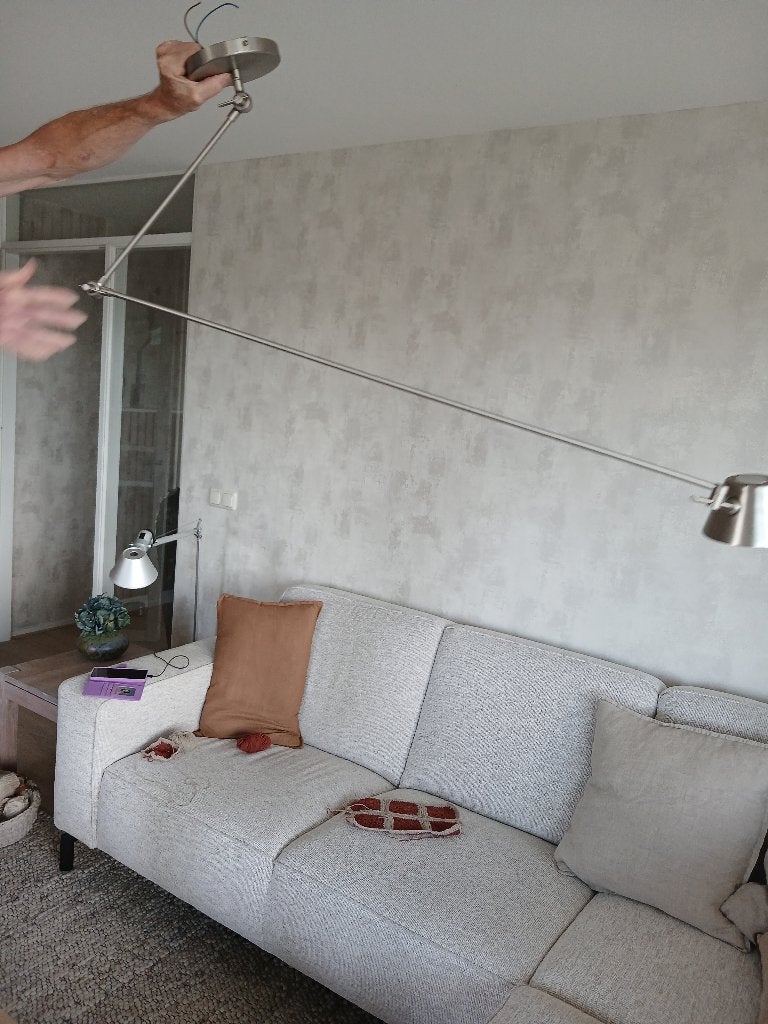 Hanglamp, Huis en Inrichting, Ophalen, Zilver, Gebruikt, Verstelbaar