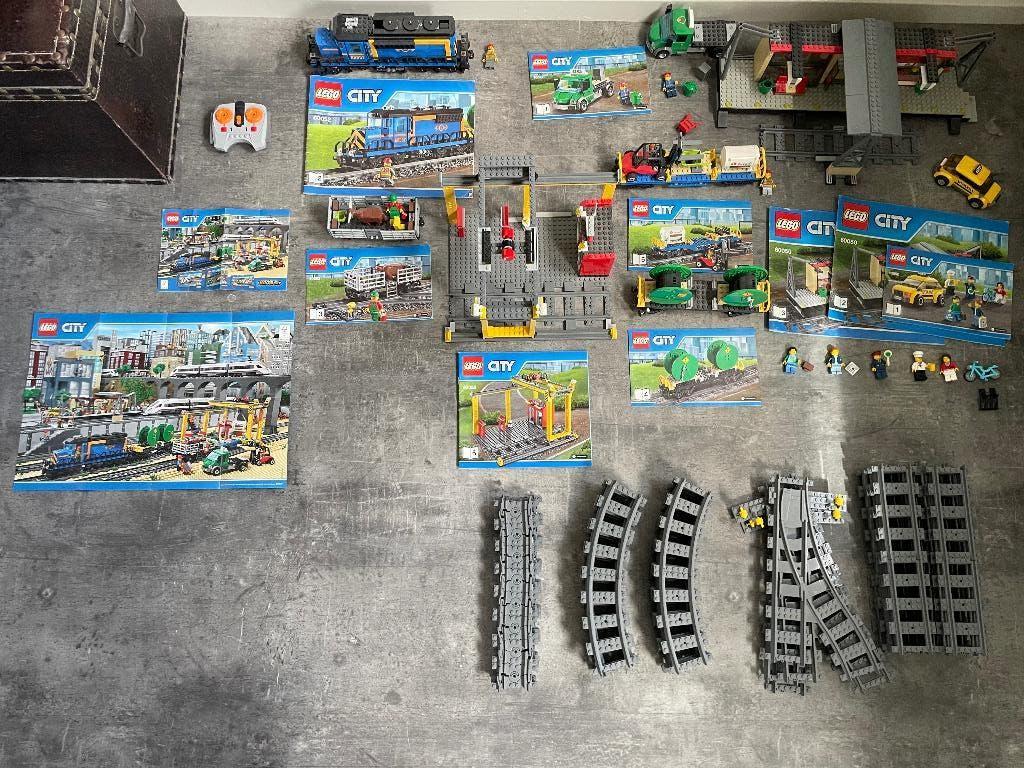 Lego trein 66493 met extra rails en wissels, Compleet, Lego, Ophalen of Verzenden, Zo goed als nieuw