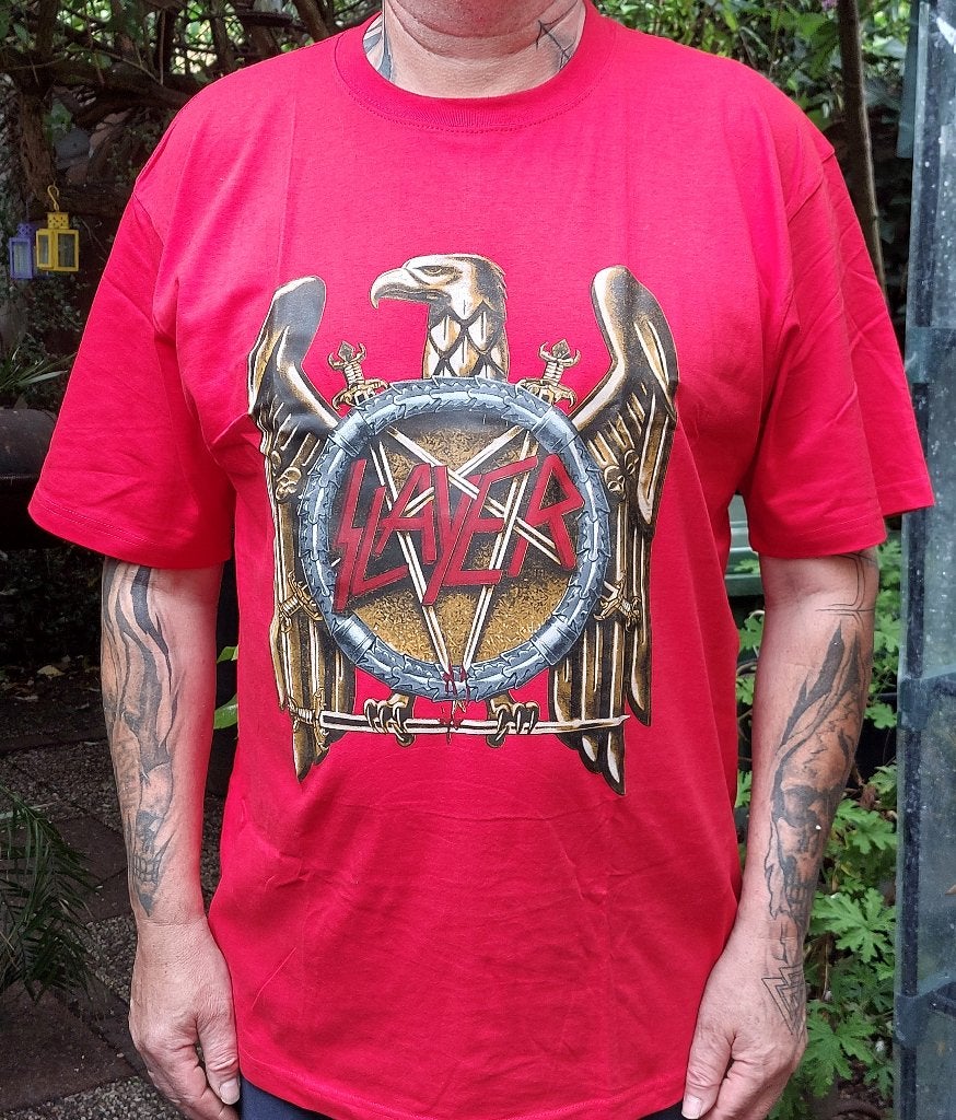 T-Shirt SLAYER Eagle Anthrax Testament Overkill, Ophalen of Verzenden, Nieuw, Overige maten, Zwart