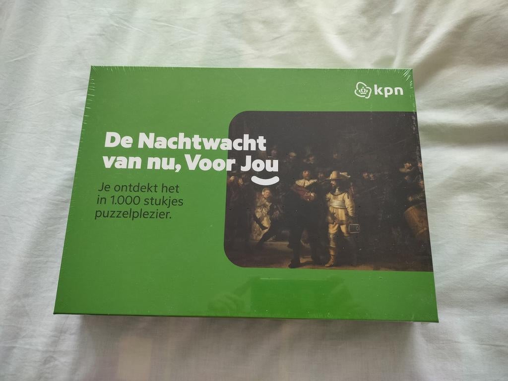 Nieuwe KPN Nachtwacht Puzzel - 1000 stukjes, Hobby en Vrije tijd, Denksport en Puzzels, Ophalen of Verzenden, 500 t/m 1500 stukjes