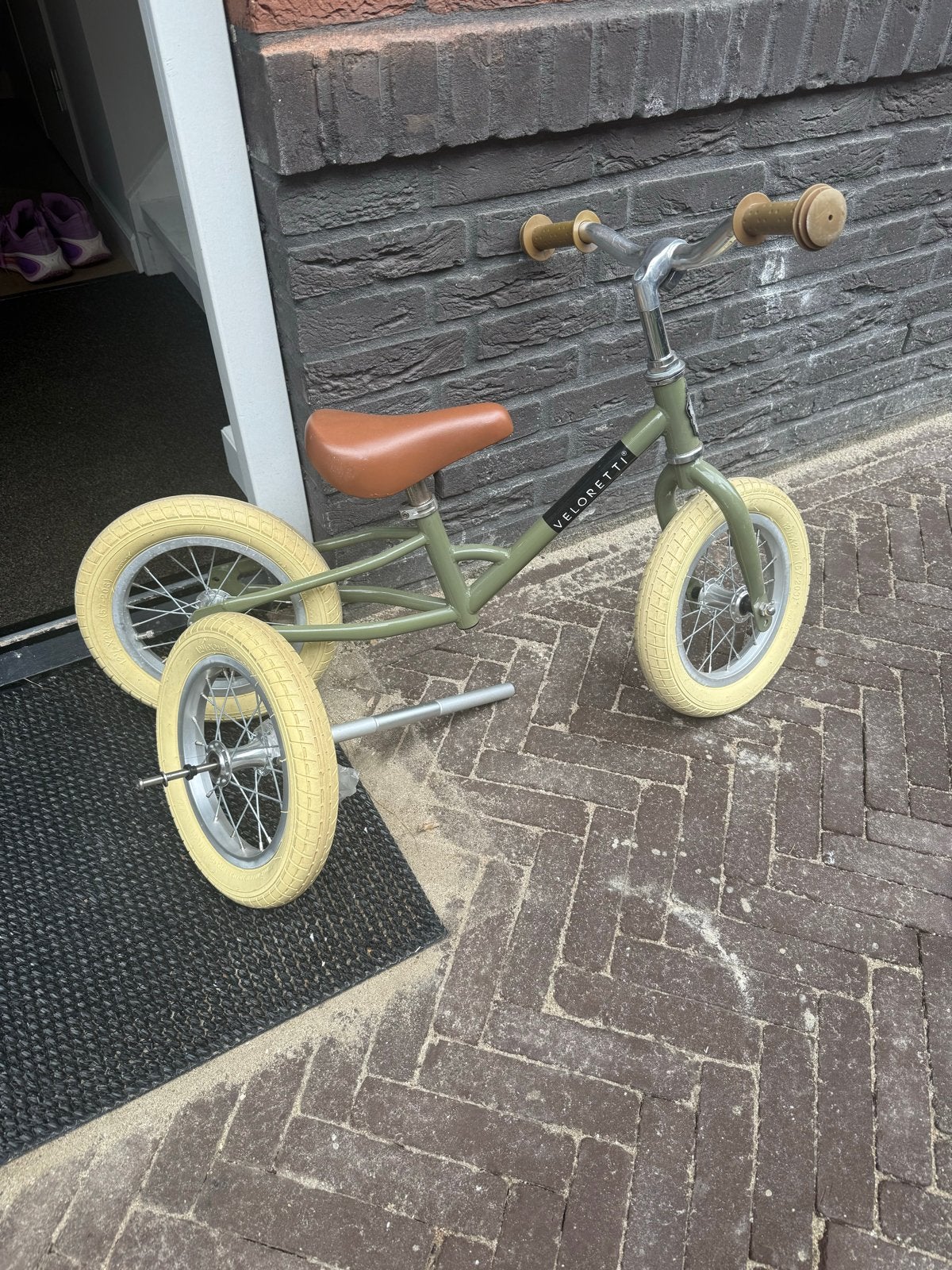 Veloretti loopfiets en driewieler, Fietsen en Brommers, Fietsen | Kinderfietsjes, Ophalen, Zijwieltjes, 16 tot 20 inch, Velgrem