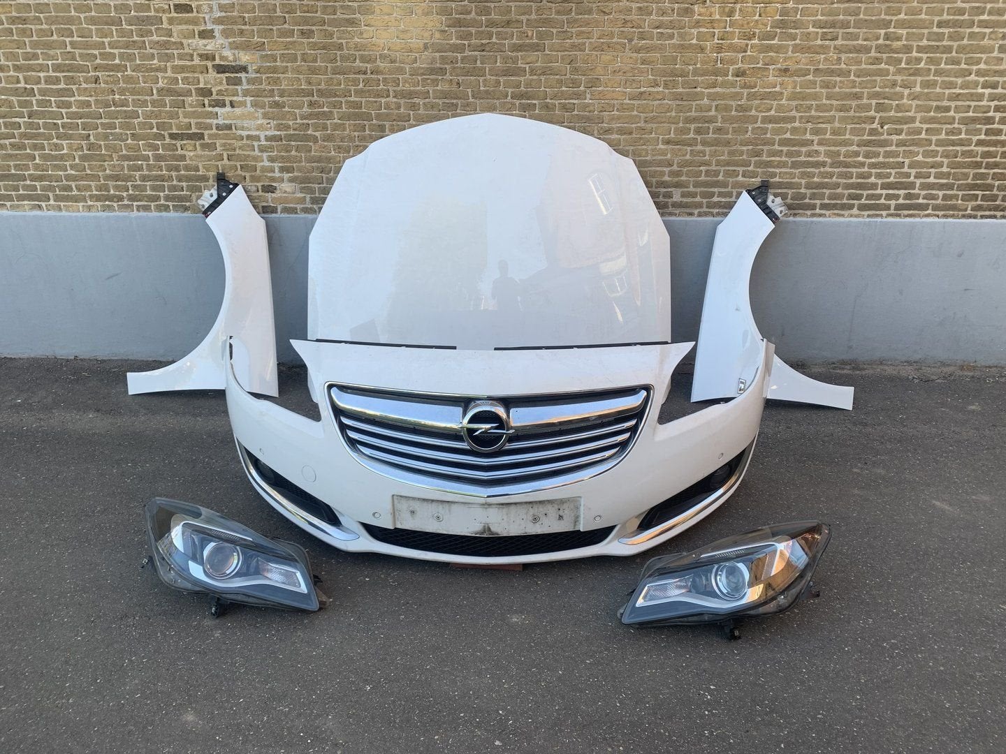opel insignia 2013 tot 2016 motorkap / zijscherm rechts wit, Gebruikt, -, -, Opel