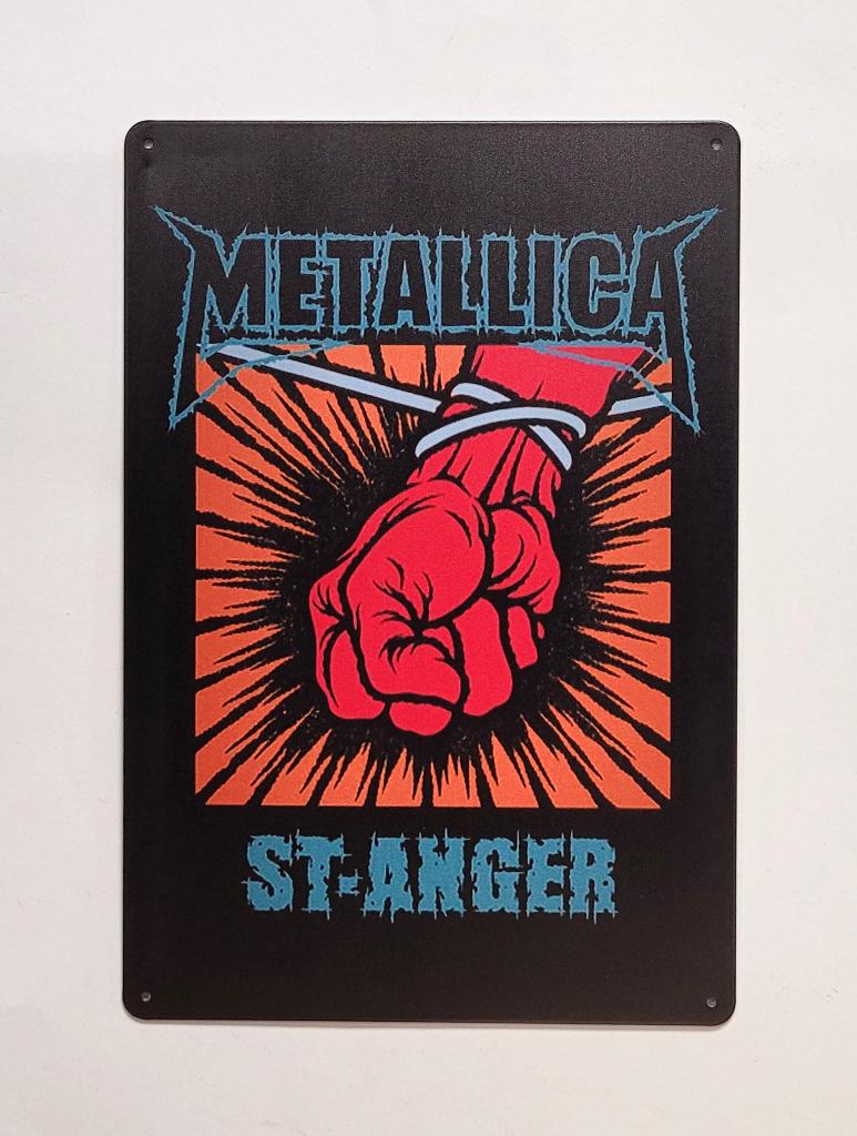 Metallica ST- Anger reclamebord van metaal wandbord deco, Info@deconoord.nl, Deco Noord, Nieuw, Ophalen of Verzenden