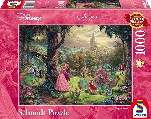 Schmidt Thomas Kinkade - Cinderella & Doornroosje -2x1000st., Hobby en Vrije tijd, Denksport en Puzzels, Ophalen of Verzenden