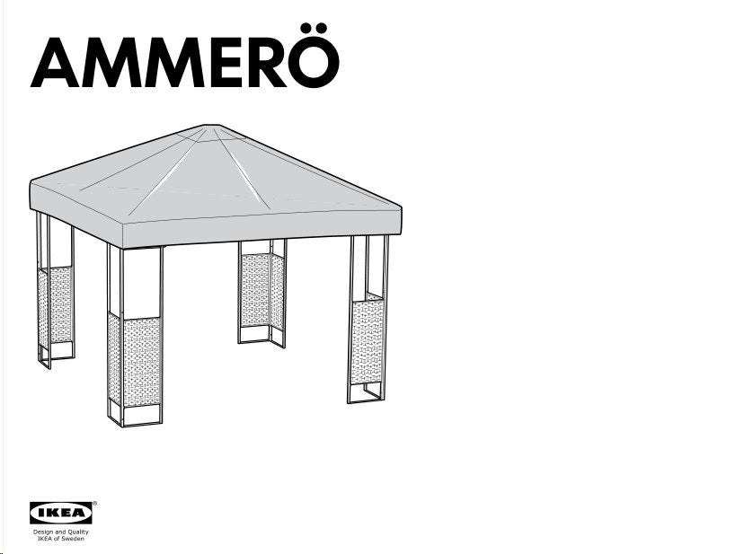 IKEA Ammero Gazebo / Party Tent, Tuin en Terras, Partytenten, Ophalen, Minder dan 4 meter, Zo goed als nieuw, Paviljoen