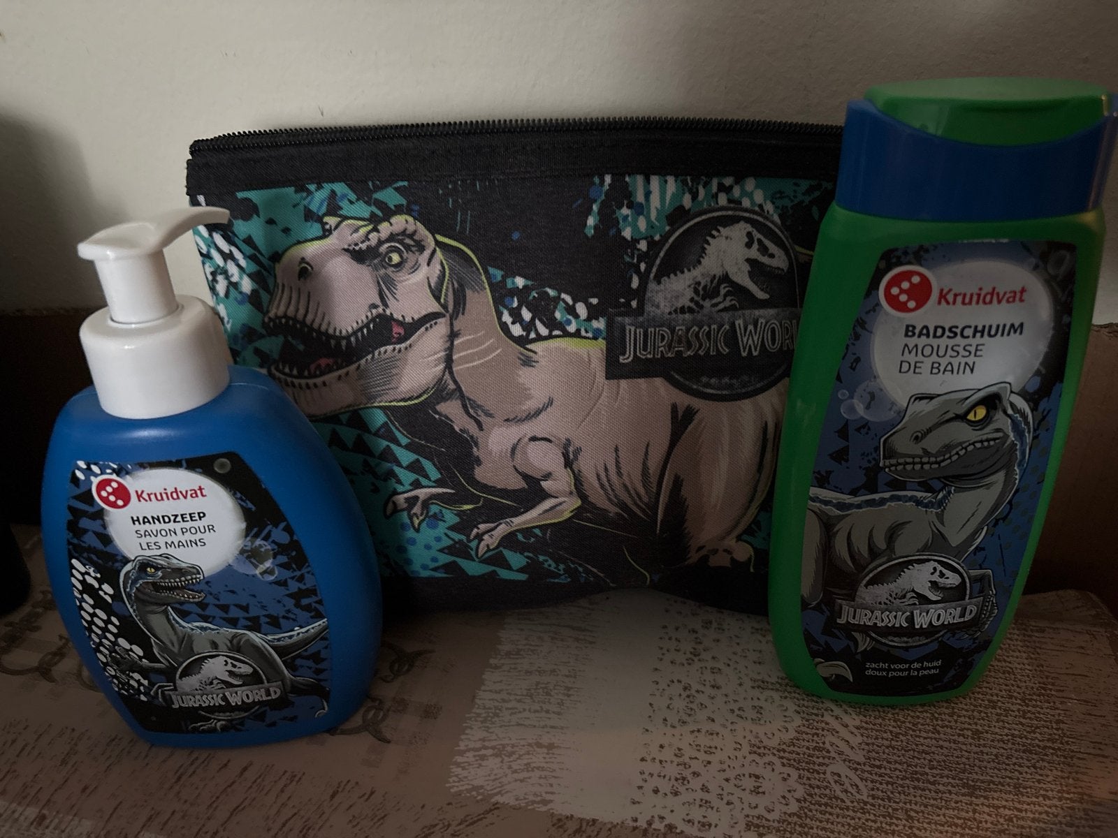 Jurassic World Handzeep, Badschuim & Toilettas Set, Ophalen, Nieuw, Bad & Douche