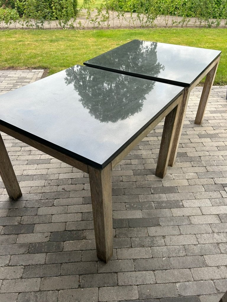 2 Hartman tuintafels, Ophalen, Gebruikt, Vierkant, Hout