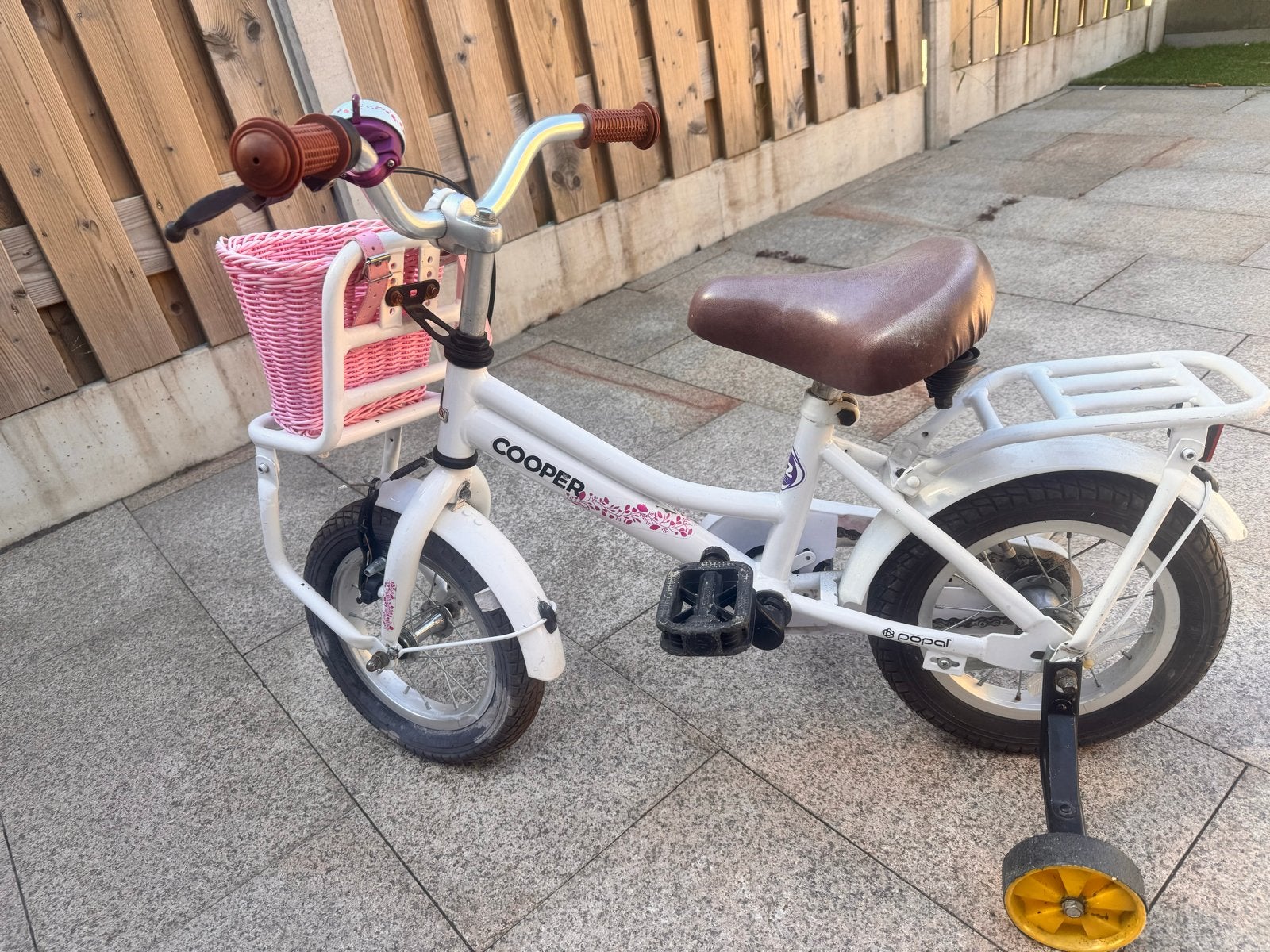 12 inch meisjefiets, Terugtraprem, Zijwieltjes, Gebruikt, Ophalen of Verzenden