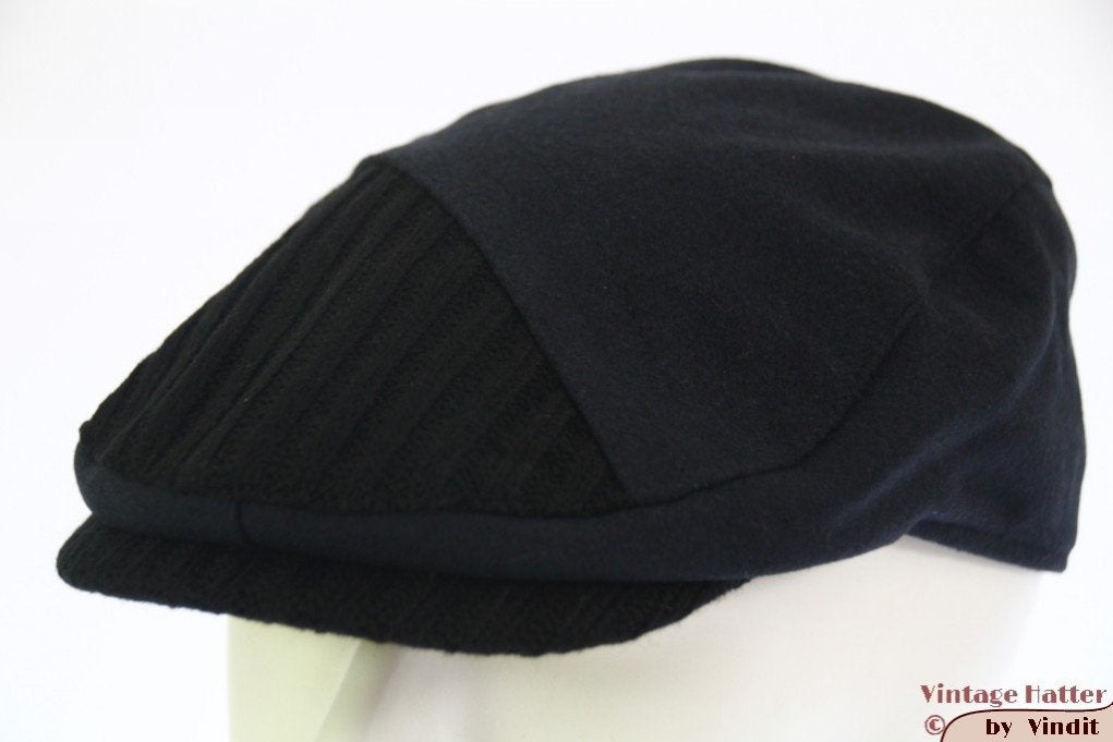 Platte pet Hawkins blauw met geribde klep 58, 59 en 60 Nieuw, Nieuw, Ophalen of Verzenden, Pet, 58 of 59 cm (L, 7¼ of ⅜ inch)