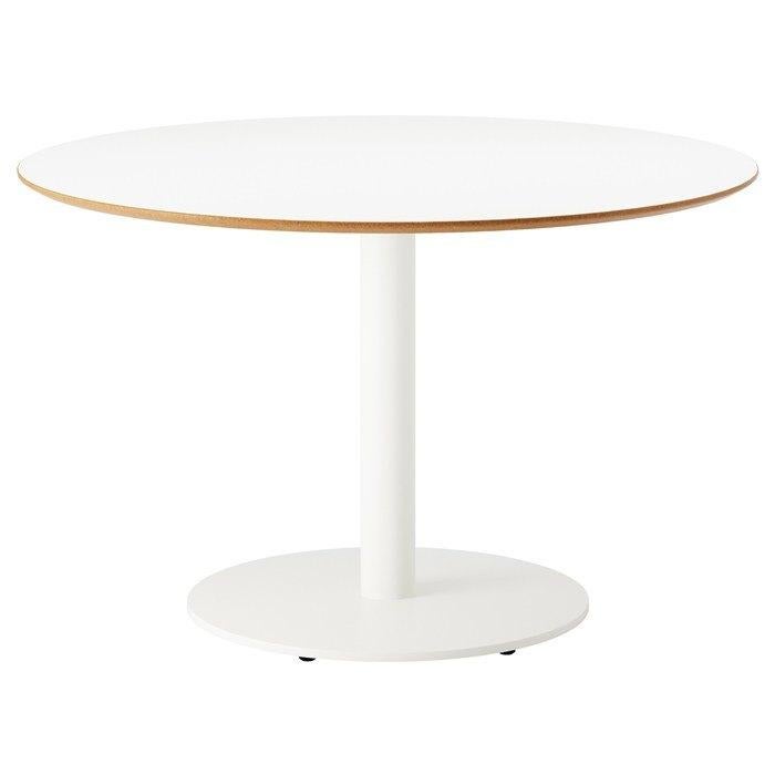 Ikea Billsta witte eettafel diameter 118cm,76cm hoog, Huis en Inrichting, Tafels | Eettafels, Ophalen, Modern, tijdloos, Overige materialen
