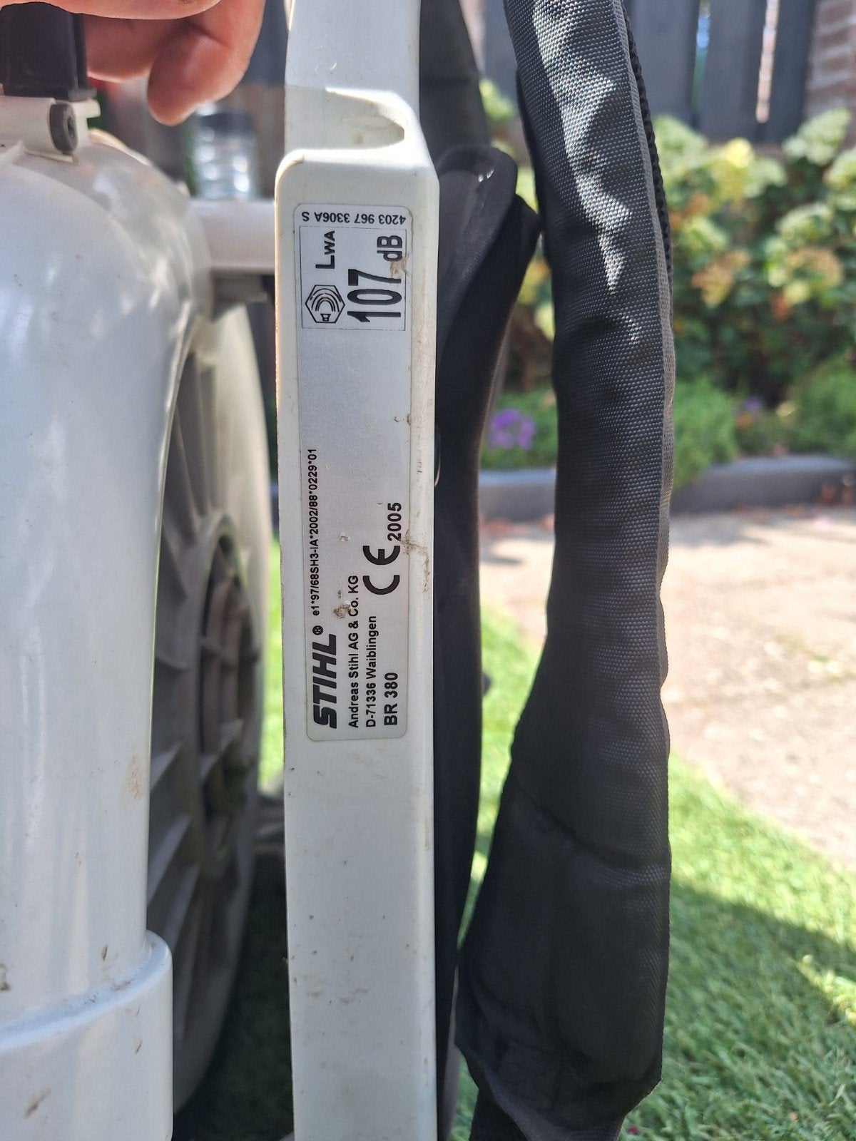 Stihl BR 380 Benzine Bladblazer - Ruggedragen, Tuin en Terras, Ophalen, Gebruikt, Ruggedragen, Stihl