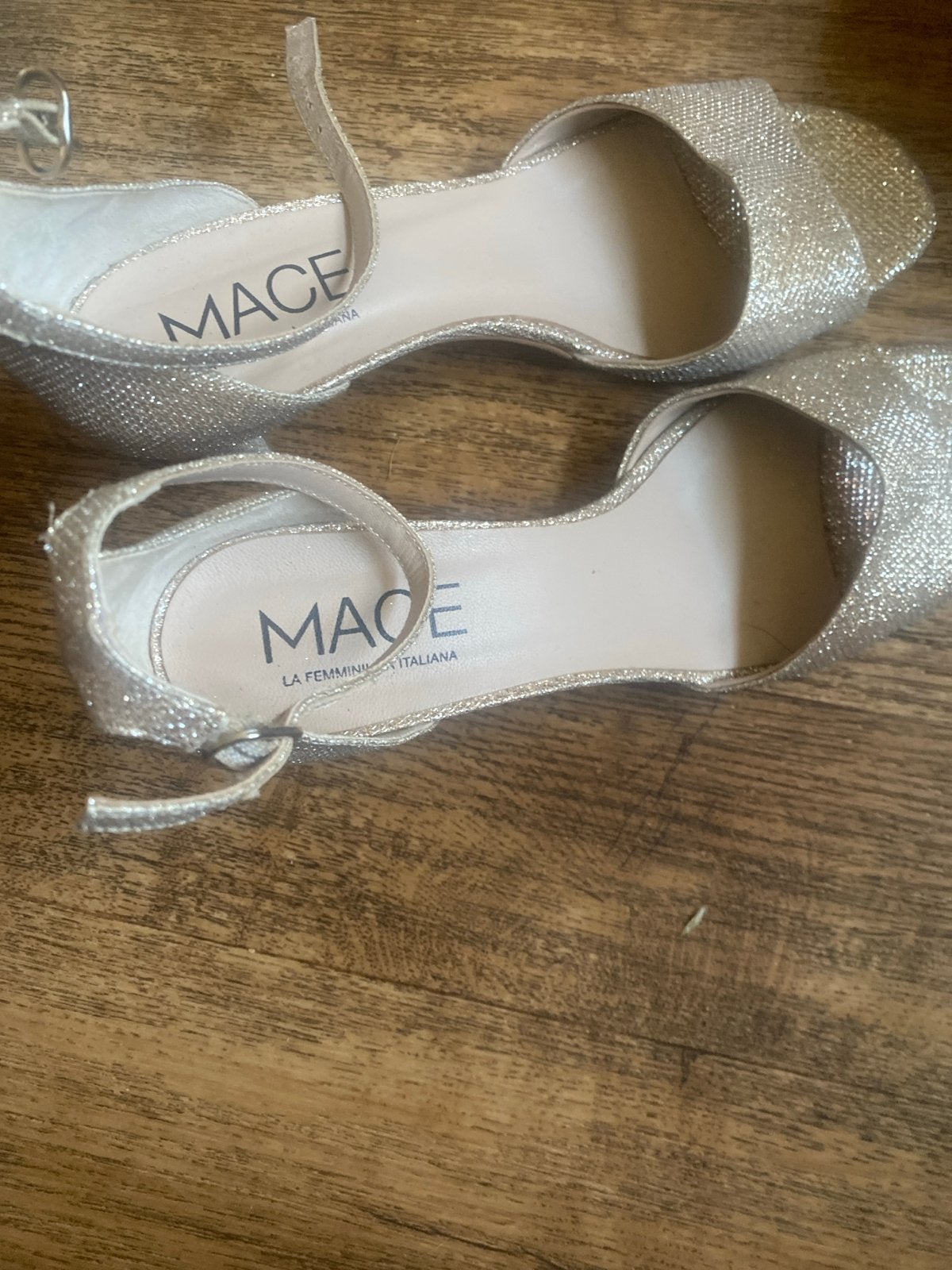 Mace glitter open teen schoenen maat 40, Ophalen of Verzenden, Gedragen, Overige kleuren, Schoenen met hoge hakken