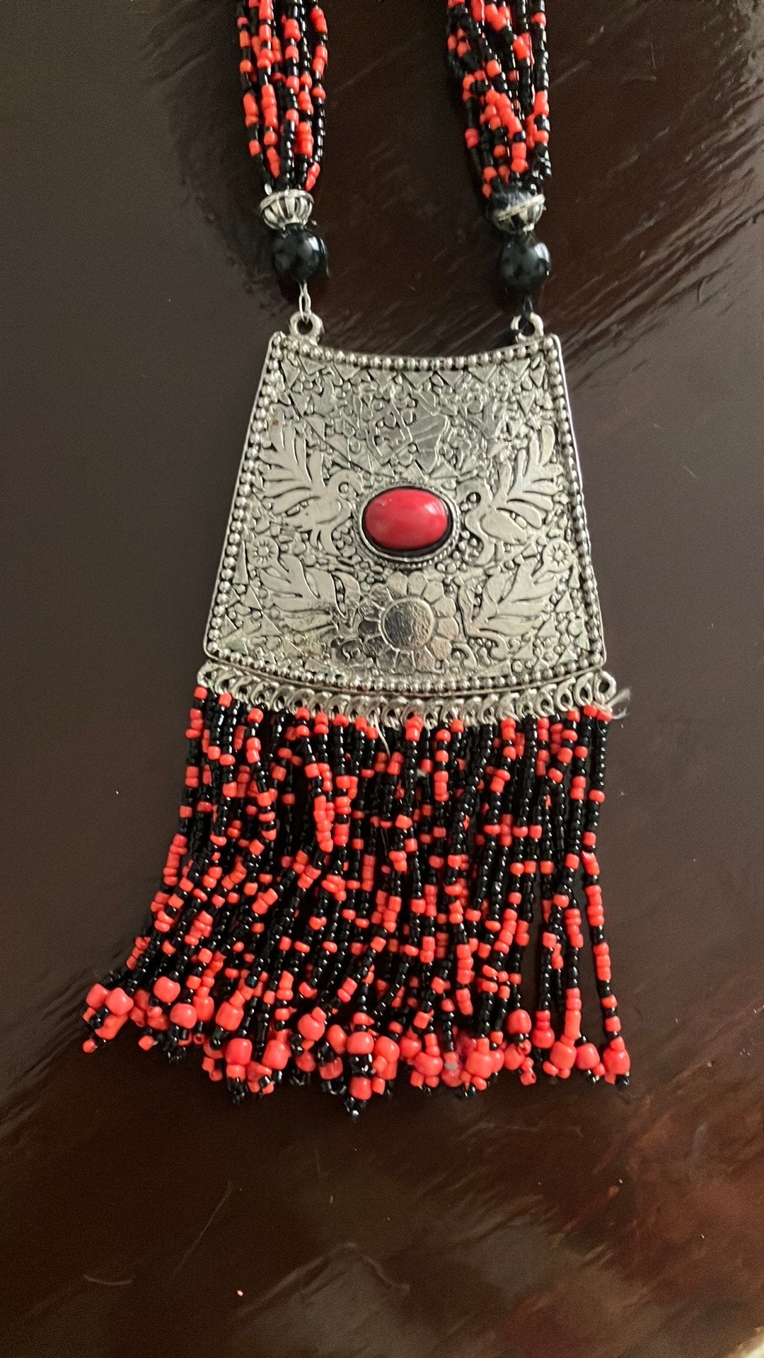 Artistieke ketting India ?, Ophalen of Verzenden, Zo goed als nieuw, Zilver, Overige materialen