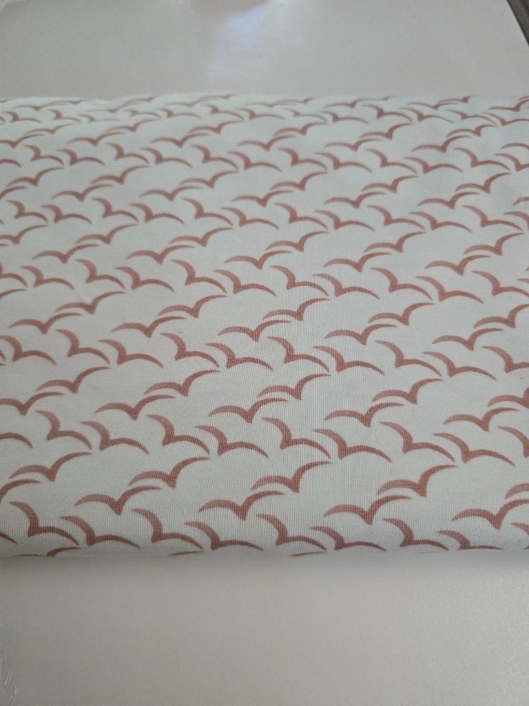 tricot katoen birds mint (110), 120 cm of meer, Nieuw, Ophalen of Verzenden, Katoen
