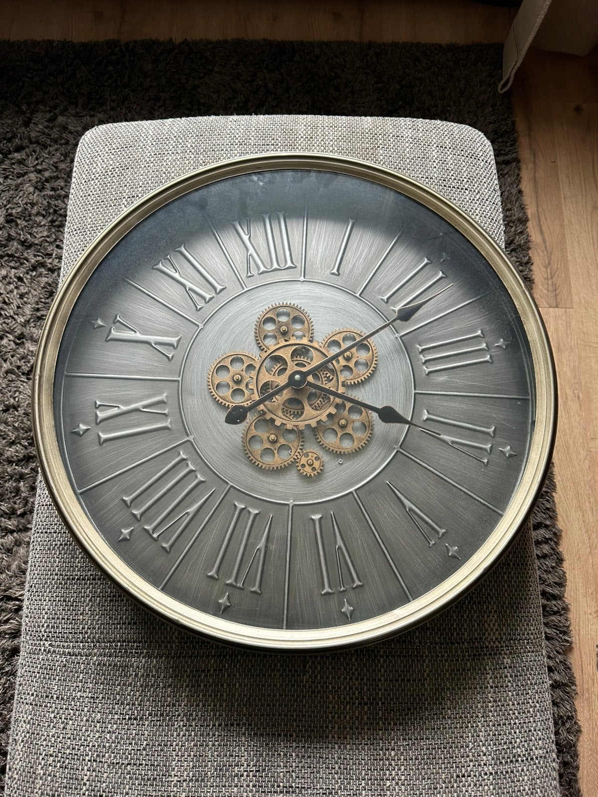 Mooie grote klok met tandwielen, Ophalen, Gebruikt, Wandklok
