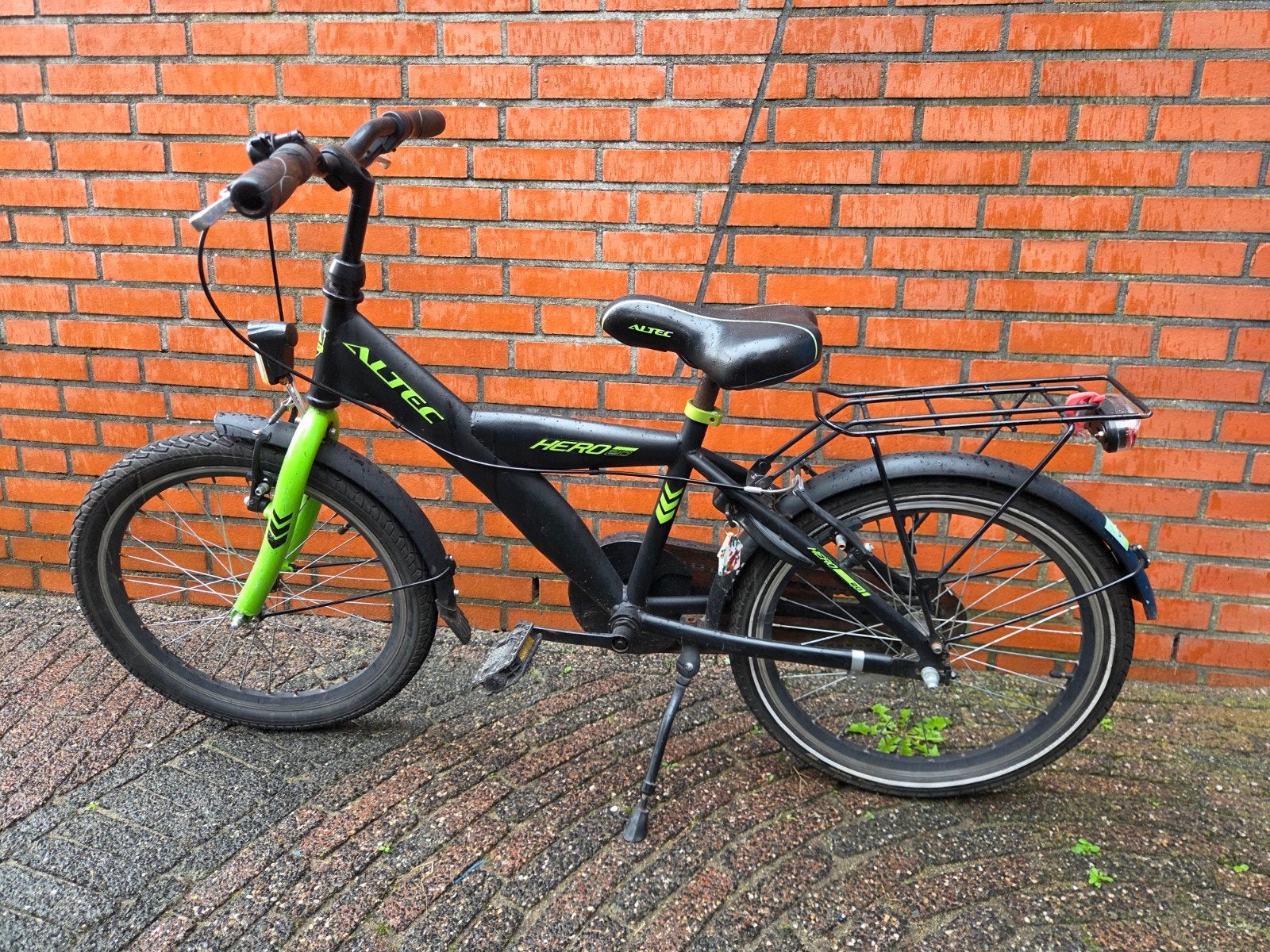 Altec Hero kinderfiets 20 inch - Zwart/Groen, Terugtraprem, Altec, Ophalen of Verzenden, 16 tot 20 inch