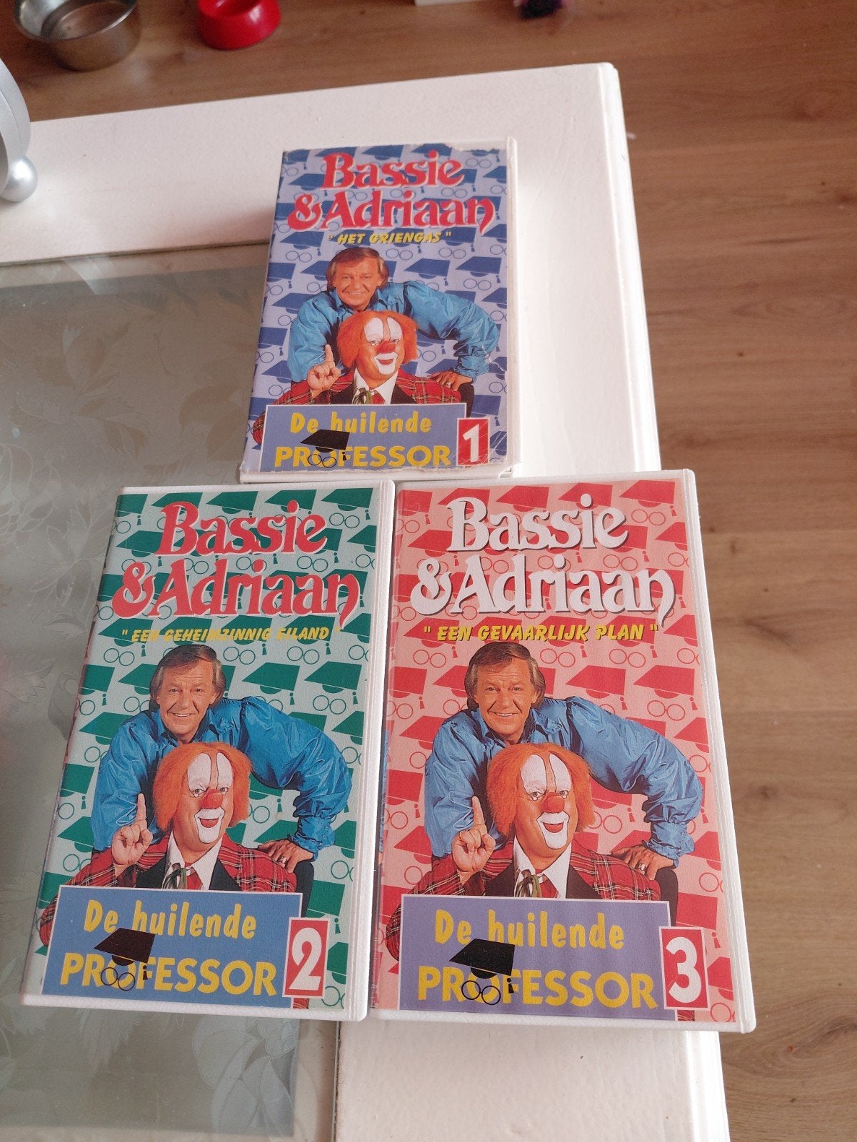 Bassie en Adriaan de Huilende Professor complete reeks, Cd's en Dvd's, VHS | Kinderen en Jeugd, Gebruikt, Alle leeftijden, Kinderprogramma's en -films