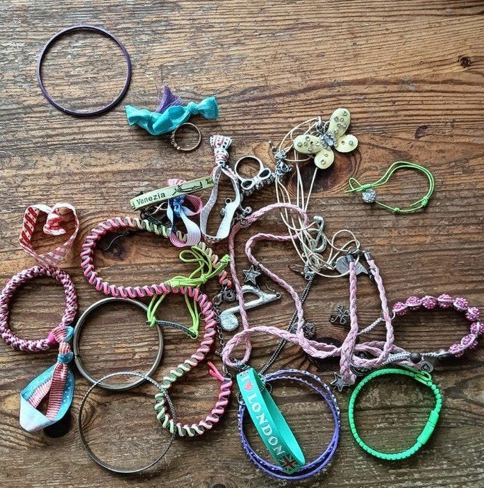 Diverse ringen armbanden oorbellen en kettingen, Ophalen of Verzenden, Gebruikt, Overige kleuren