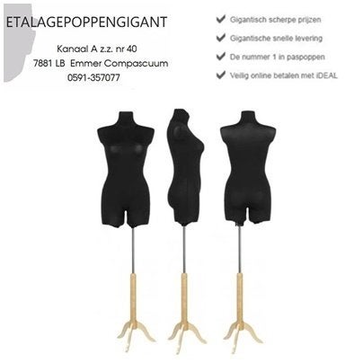 Torso M/V Modellen Model 3/4 Etalagepoppengigant, Ophalen of Verzenden, Nieuw, Paspop