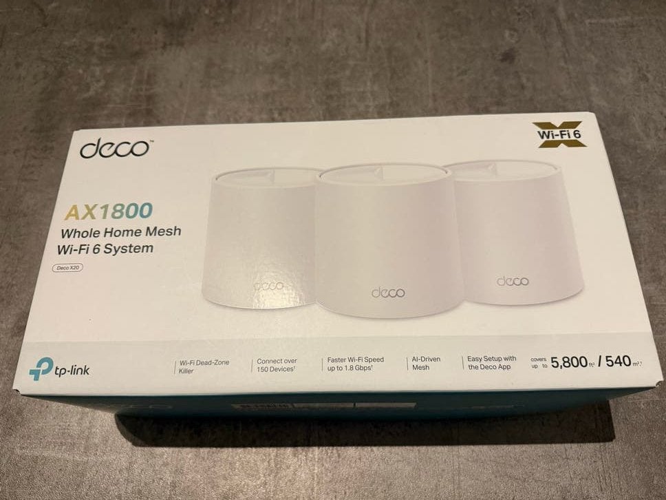 TP-Link Deco X20 AX1800 Whole Home Mesh Wi-Fi 6 Systeem 3x, Ophalen of Verzenden, Zo goed als nieuw, Router