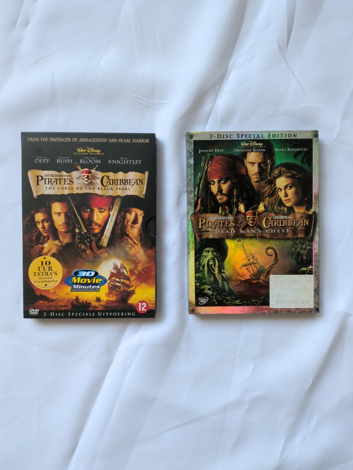 2 dvd Pirates of the Caribbean, Bonusmateriaal, Nederlands, Engels, Ophalen of Verzenden
