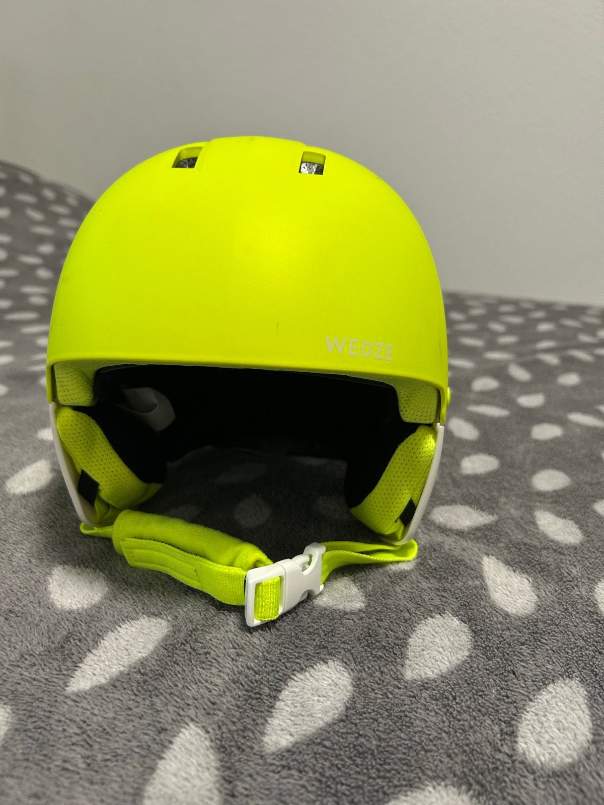 Wedze skihelm geel maat 48-52cm, Overige merken, Ophalen of Verzenden, Zo goed als nieuw, Kleding