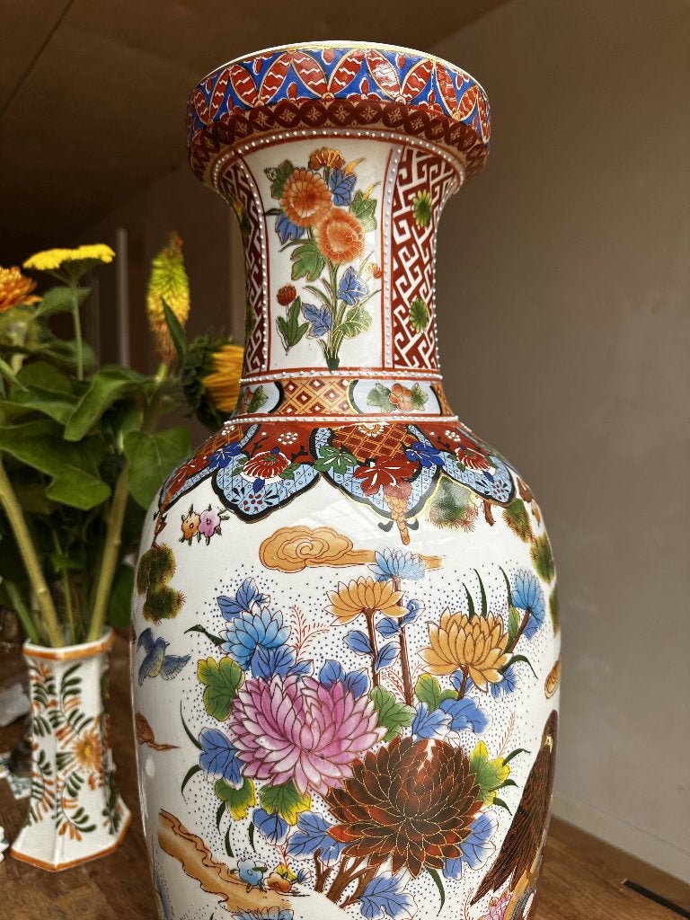 Japanse Porseleinen vaas - antiek, Ophalen, Overige kleuren, Minder dan 50 cm, Glas