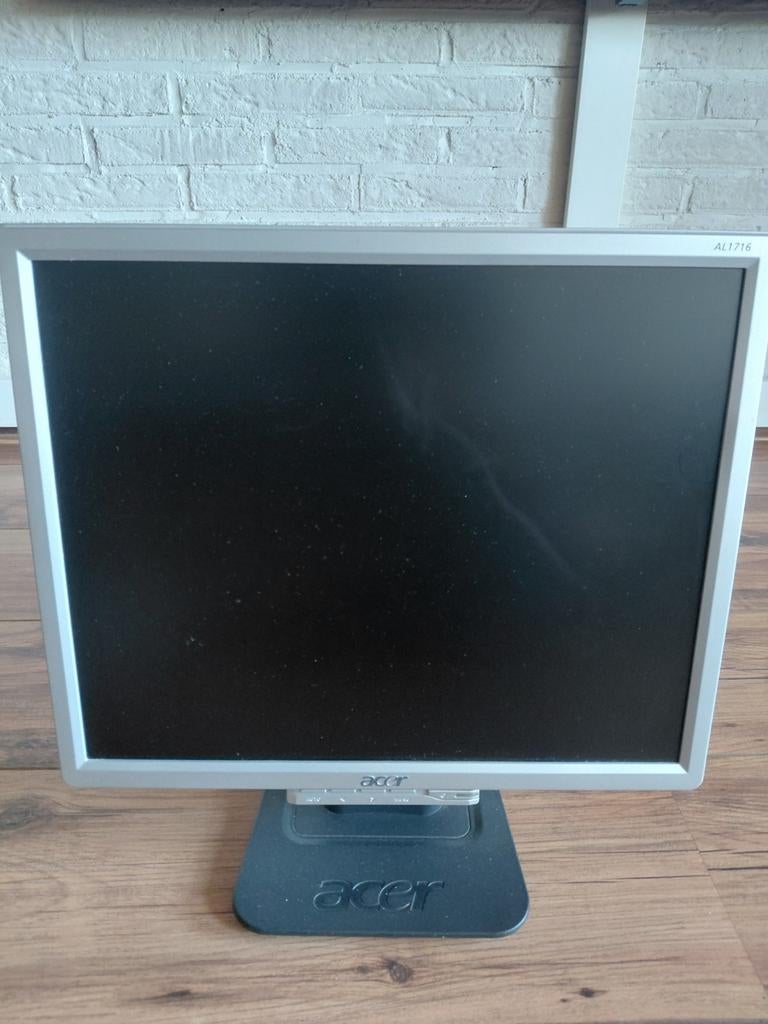 Acer AL1716 Monitor - 17 inch LCD Scherm, Computers en Software, Monitoren, Ophalen of Verzenden, VGA, 60 Hz of minder, Gebruikt