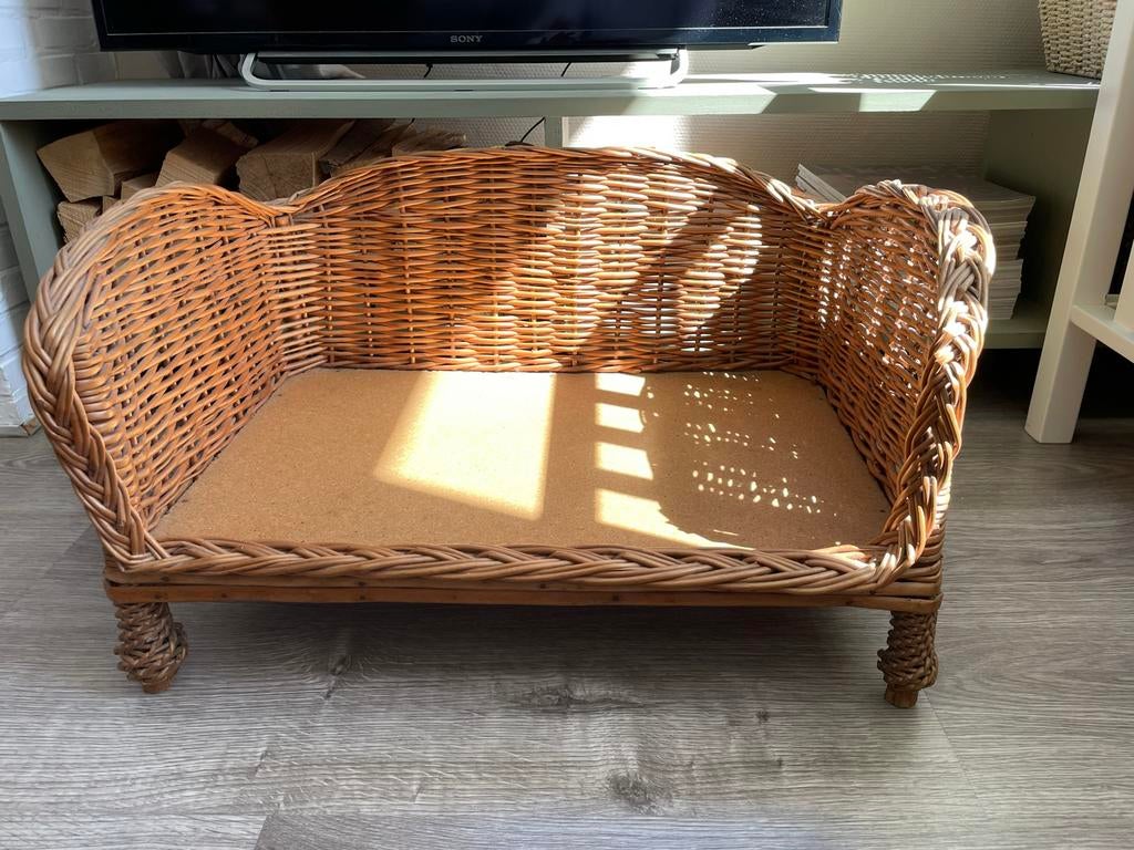 Rotan hondenmand, Ophalen, Riet