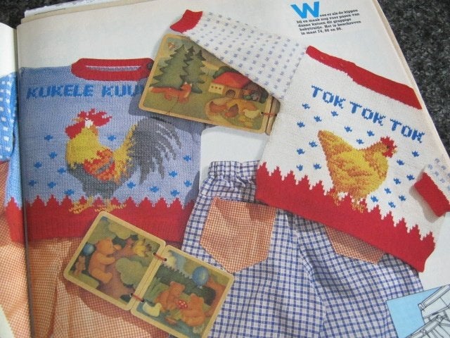 Breipatroon Trui haan 80-86-92 /Trui Kip 74-80-86 nr 436, Hobby en Vrije tijd, Verzenden, Nieuw, Breien, Patroon of Boek