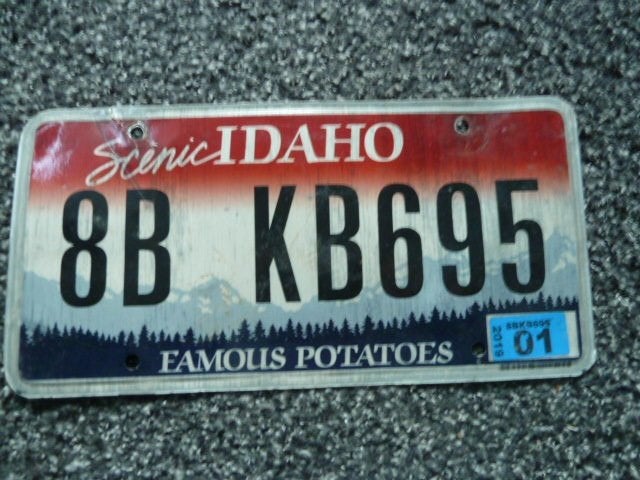 Kentekenplaat licenseplate Idaho Famous Potatoes USA, Verzamelen, Verzenden, Gebruikt, Auto's