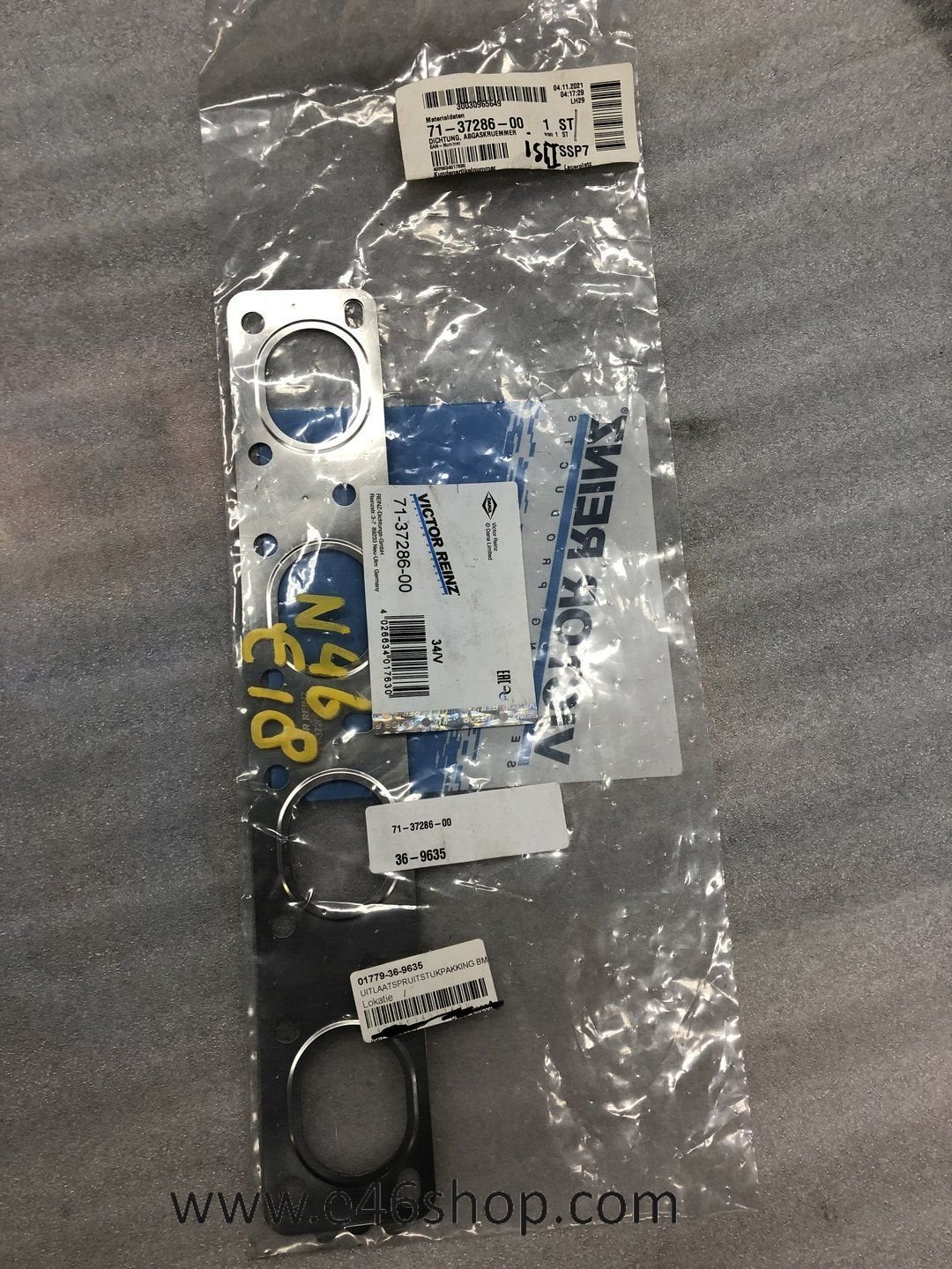 PAKKING UITLAATSPRUITSTUK BMW N46B20 MOTOR OE 18307540797, -, -, Nieuw, Ophalen of Verzenden