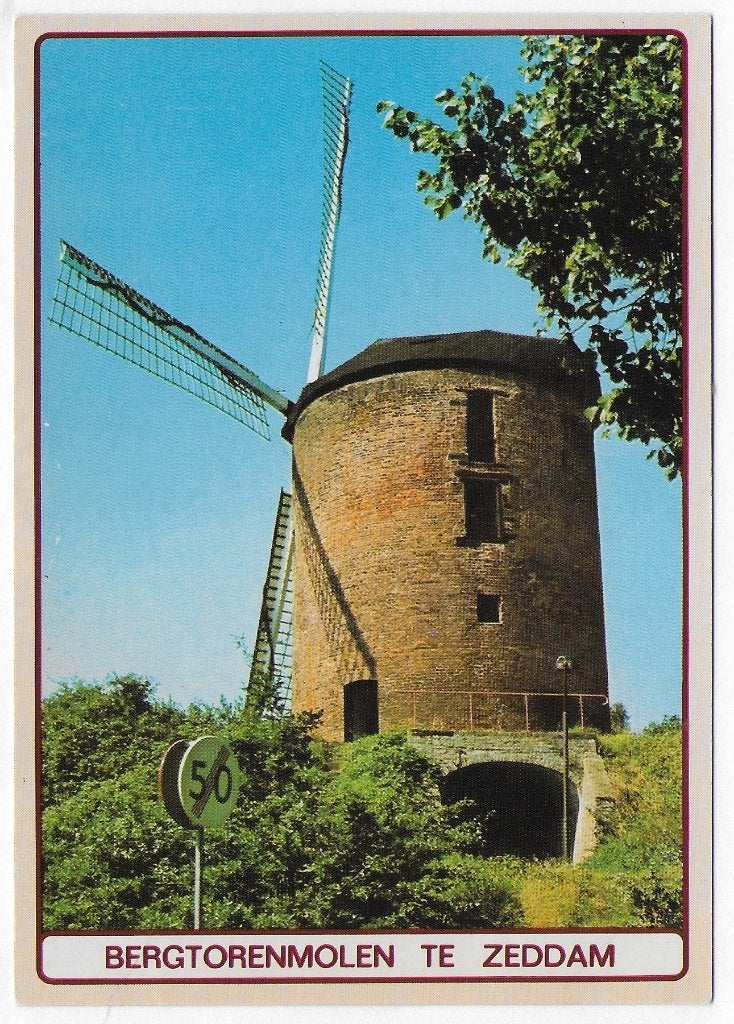 Zeddam Bergtorenmolen gelopen Ansichtkaart (B2825, Ophalen of Verzenden, 1980 tot heden, Gelopen