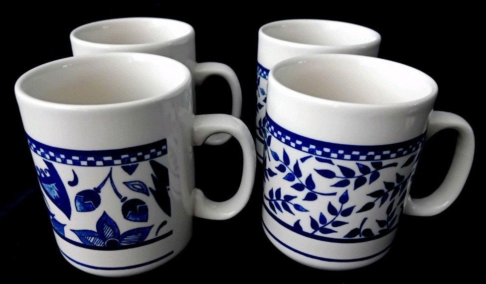 Vintage Cloverleaf Britain koffiemokken-Set van 4, Ophalen of Verzenden