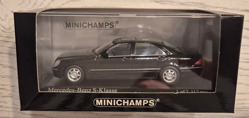 Minichamps Mercedes-Benz S-Klasse 1998 Zwart 1:43 Limited, Ophalen of Verzenden, Nieuw, Auto, MiniChamps