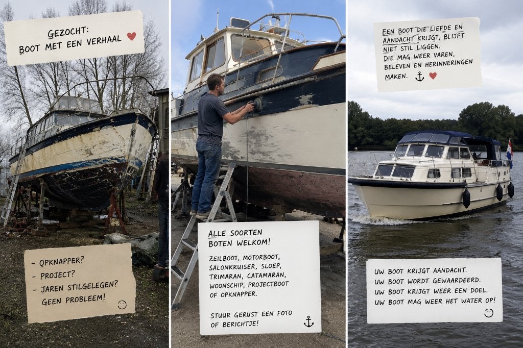 Boot gezocht / opknapper/ nalatig of Achterstallig onderhoud, Motorjacht, Ophalen of Verzenden