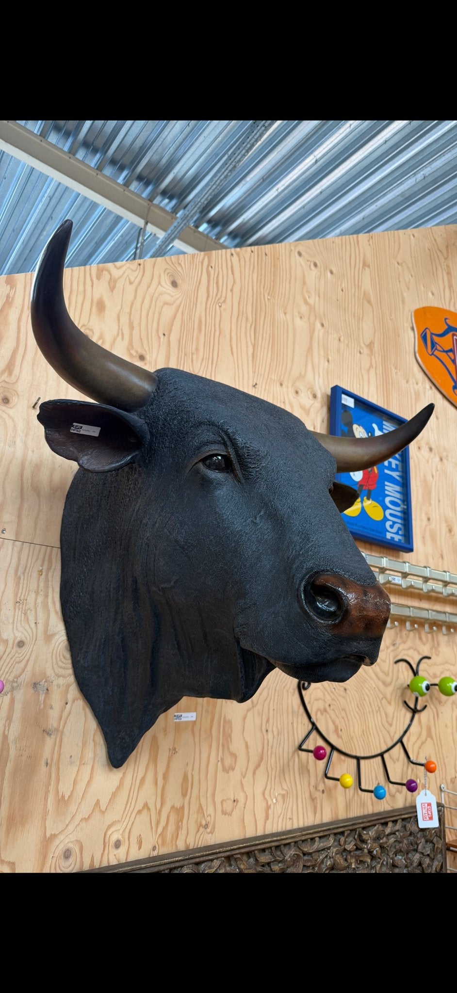 Polyester Stier Eyecatcher - Uniek Decoratiestuk, Kunststof, Ophalen of Verzenden, Modern, Gijpsvintage