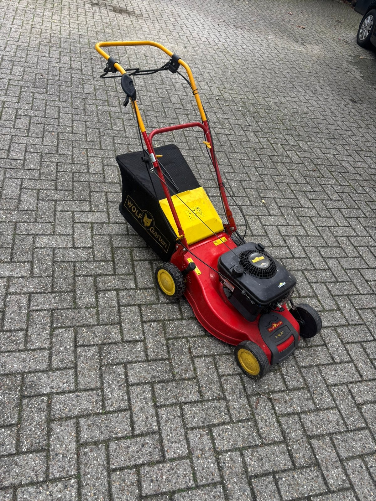 wolf garten grasmaaier duwmaaier met aandrijving, Ophalen, Gebruikt