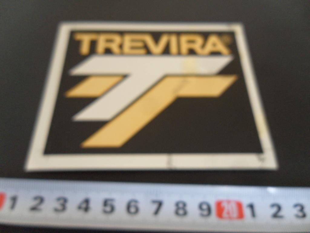 sticker TREVIRA logo, Verzamelen, Stickers, Ophalen, Zo goed als nieuw