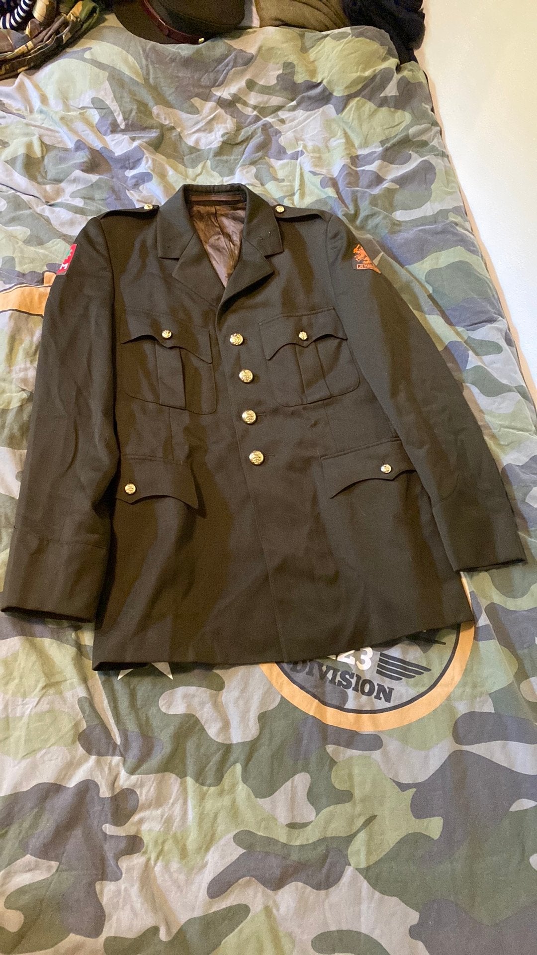 Jaren 80 KL DT jas maat 51, Ophalen of Verzenden, Landmacht, Nederland, Kleding of Schoenen