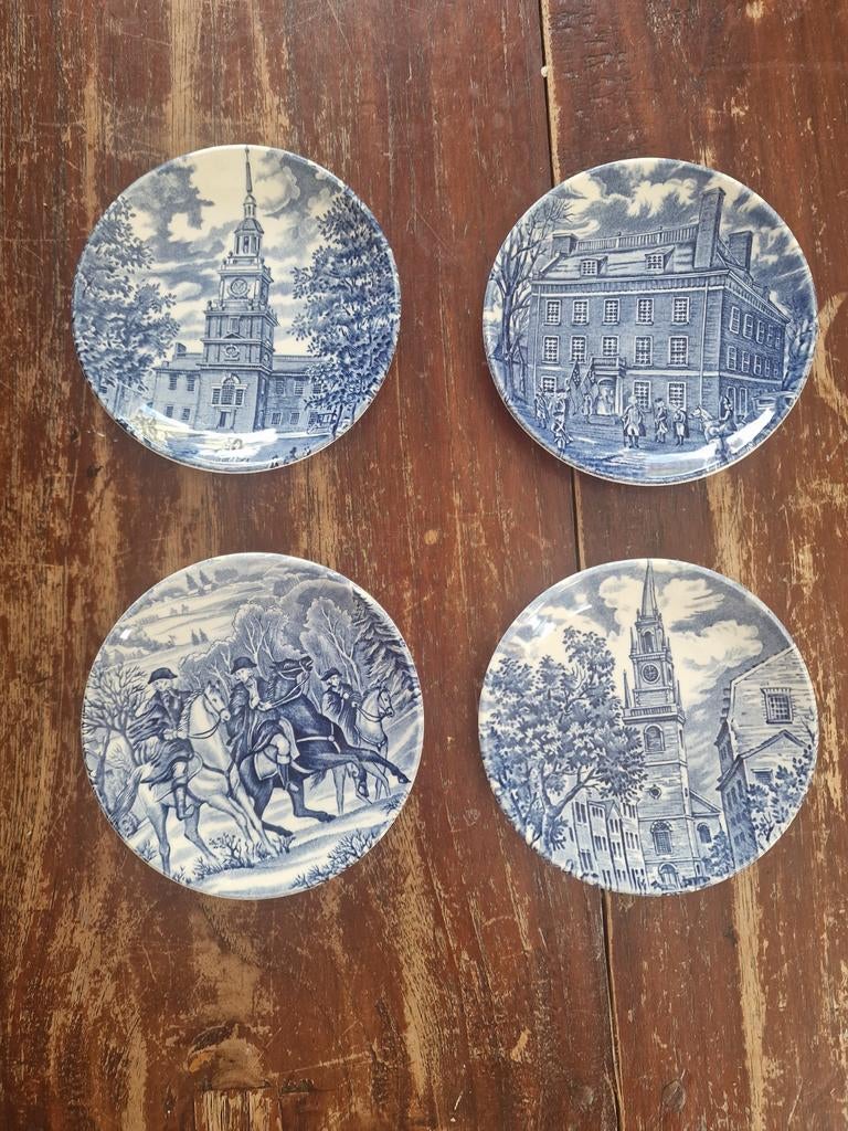 Liberty Blue 'Historic Colonial Scenes' schoteltjes, Ophalen