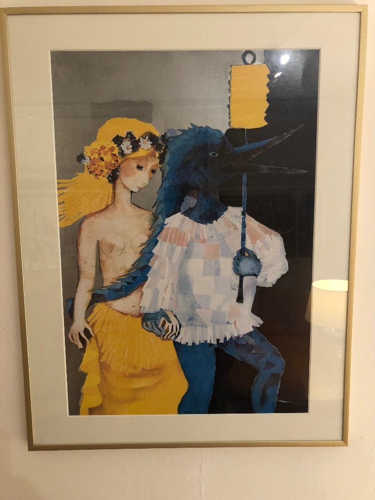 Vintage Kunstdruk Rosina Wachtmeister., Ophalen