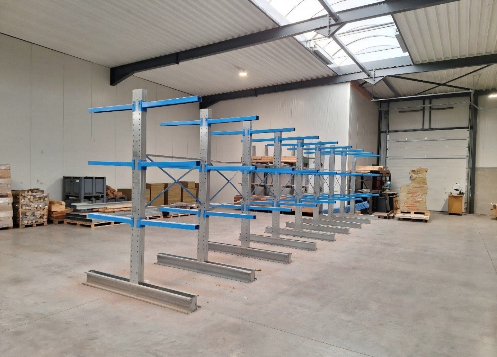 2x set 6m draagarmstelling dubbelzijdig 3.0x1.0m, Ophalen