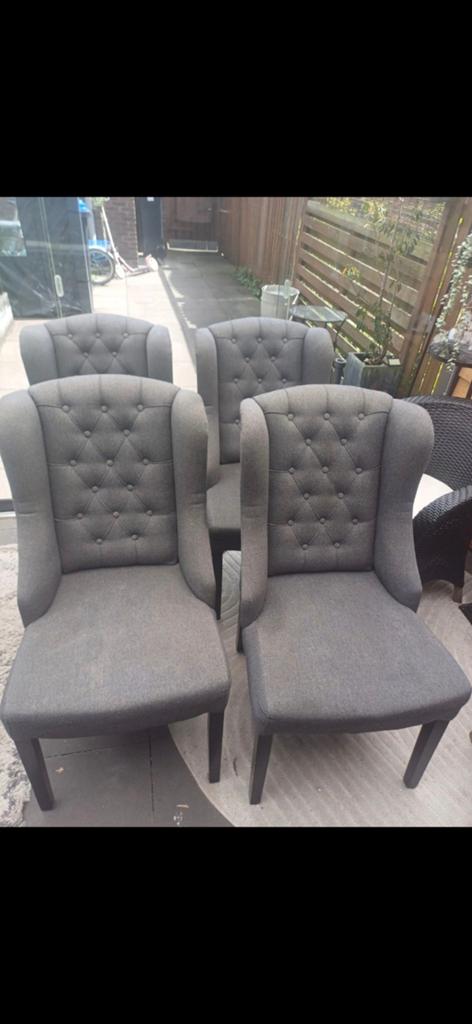 4 eettafel stoelen., Ophalen, Gebruikt, Vier