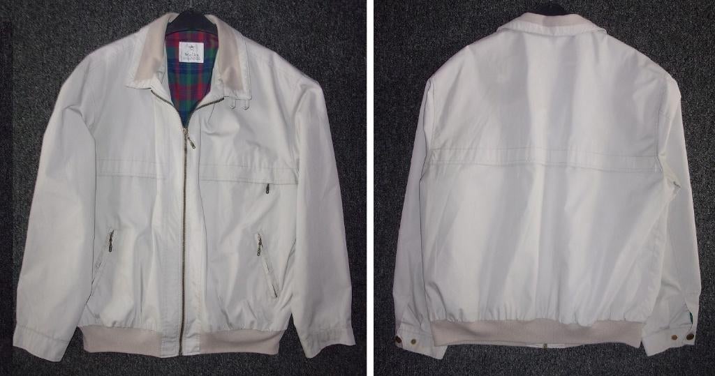 Korte jas heer, beige, rits, 3 zakken en binnenzak, mt. M., Ophalen of Verzenden, Zo goed als nieuw, Maat 48/50 (M), Beige