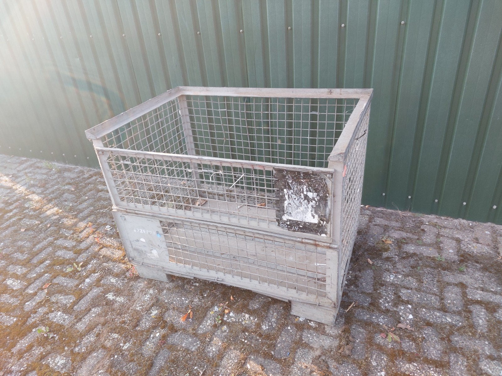 Metalen kist op pallet formaat, Ophalen, Gebruikt
