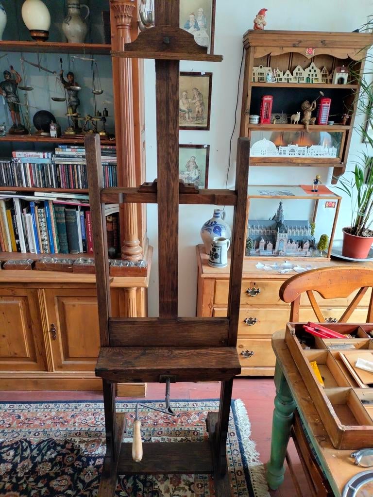 mooie grote antieke schildersezel eind 1800-1910, Hobby en Vrije tijd, Ophalen of Verzenden, Zo goed als nieuw, Ezel