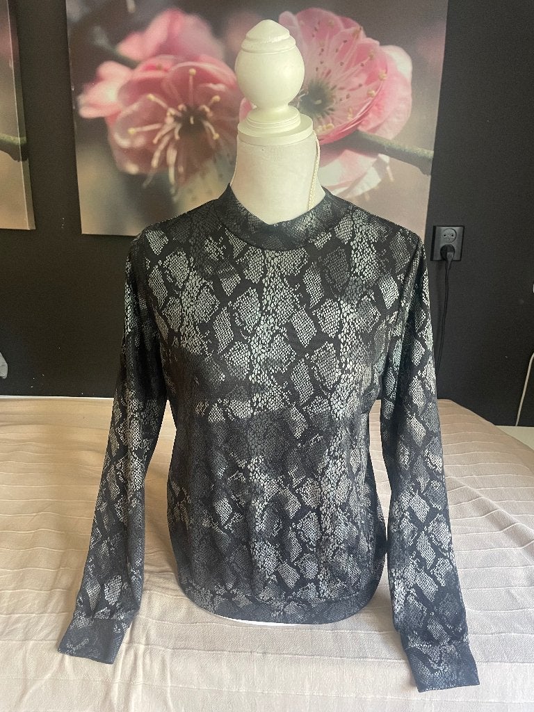 gemeleerde damestop van Geisha, Geisha, Verzenden, Lange mouw, Maat 36 (S)