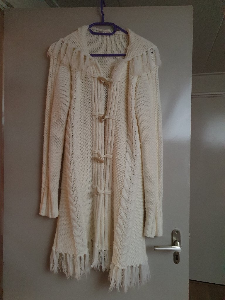 Vest houtje touwtje capuchon maat 38 creme, Ophalen, Gedragen, Maat 38/40 (M), Beige