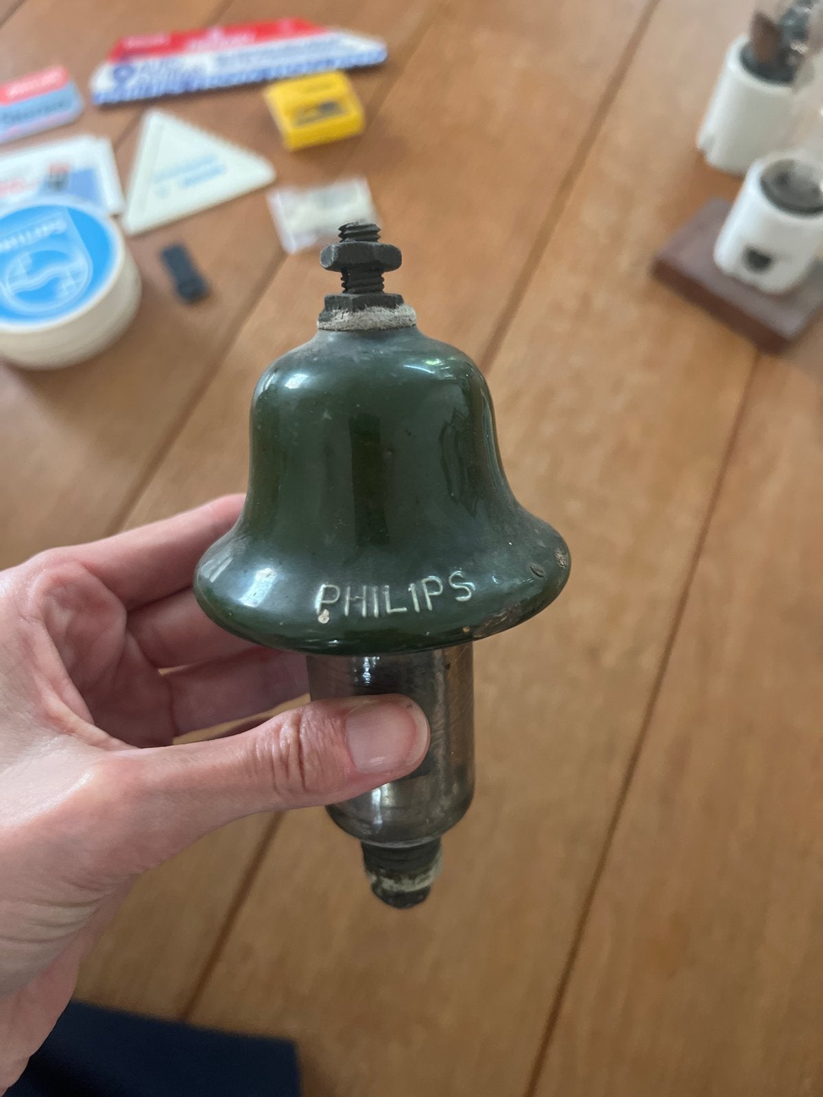 Vintage Philips bliksembeveiliging- zeldzaam verzamelobject, Ophalen of Verzenden